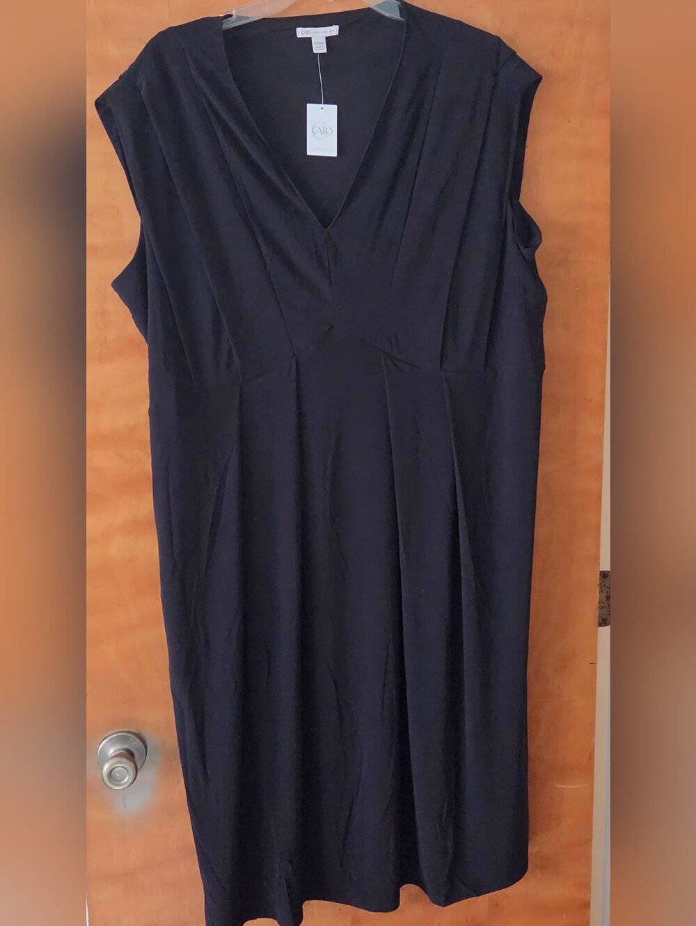 Cato Black V-Neck Women's Dress Top Size 26/28